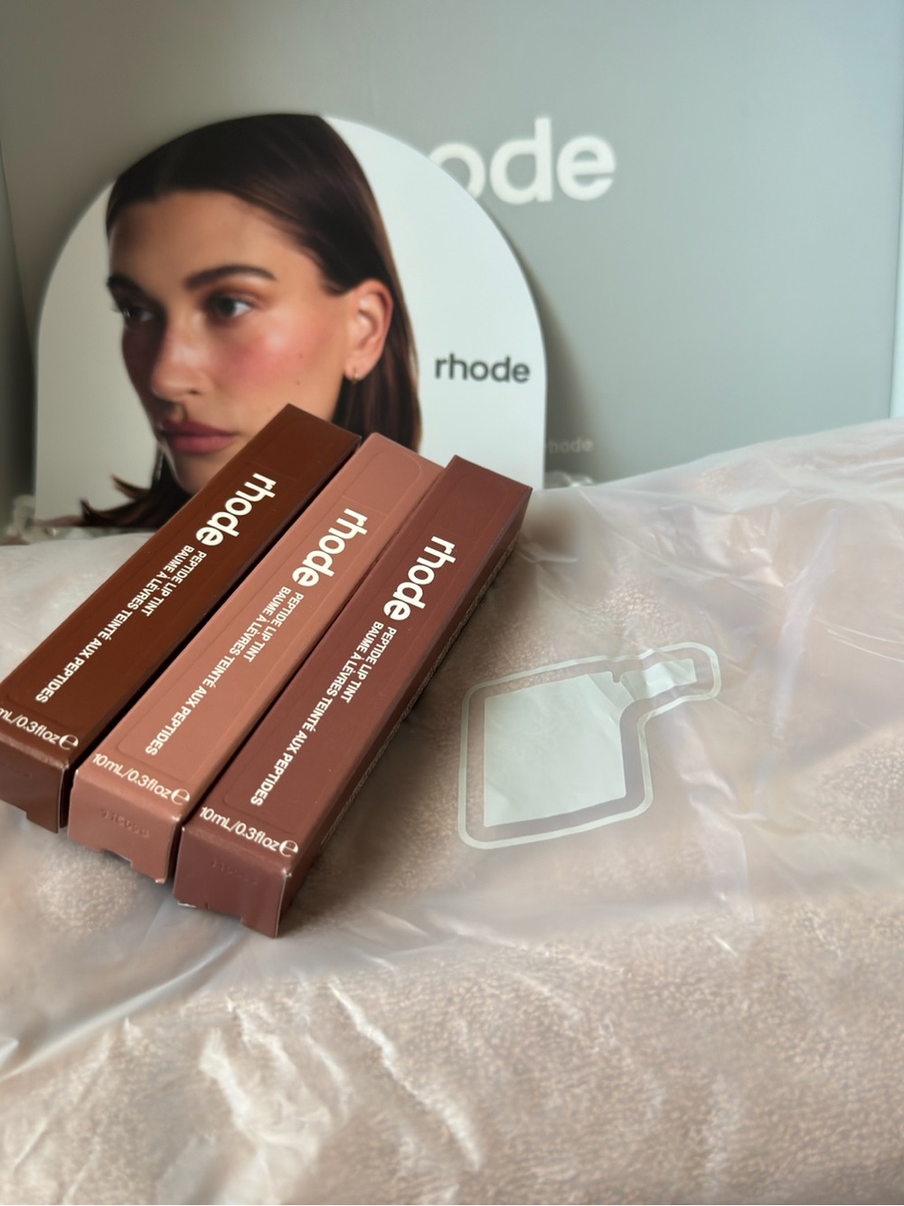 SOLD OUT ❌ RHODE Peptide lip tint Trio + Summer edition Terry bag🐚
